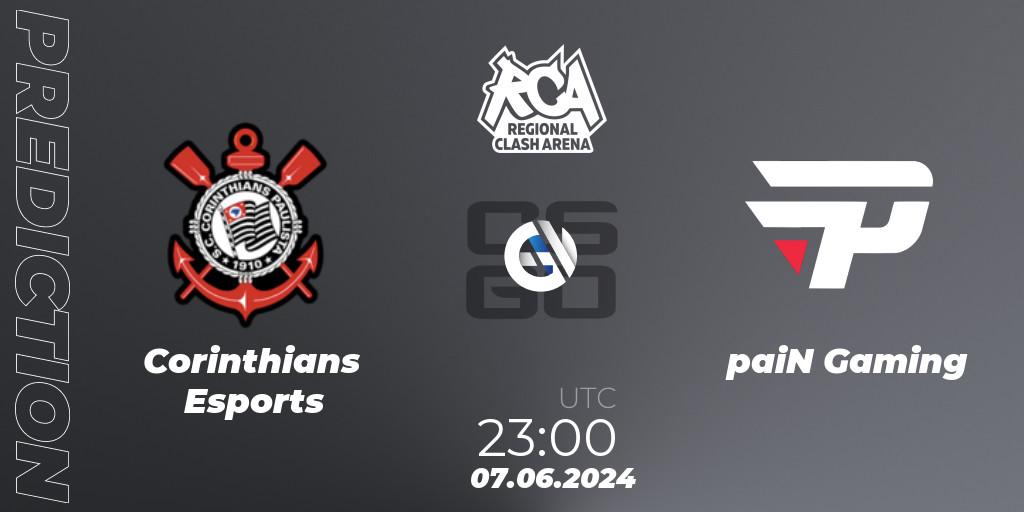 Prognose für das Spiel Corinthians Esports VS paiN Gaming. 07.06.2024 at 23:00. Counter-Strike (CS2) - Regional Clash Arena South America