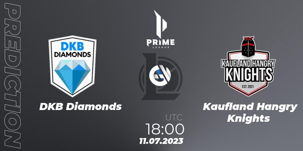 Prognose für das Spiel DKB Diamonds VS Kaufland Hangry Knights. 11.07.2023 at 18:00. LoL - Prime League 2nd Division Summer 2023