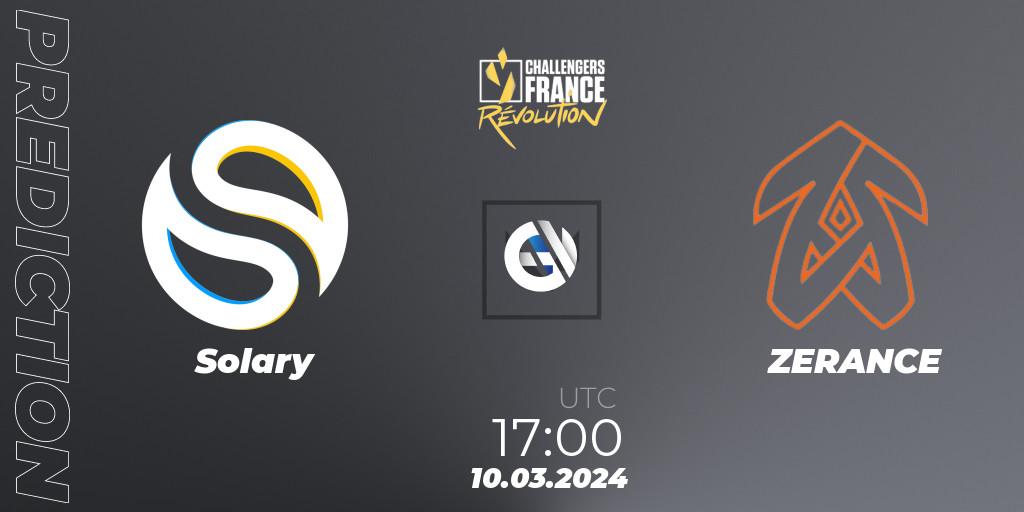 Prognose für das Spiel Solary VS ZERANCE. 10.03.24. VALORANT - VALORANT Challengers 2024 France: Revolution Split 1