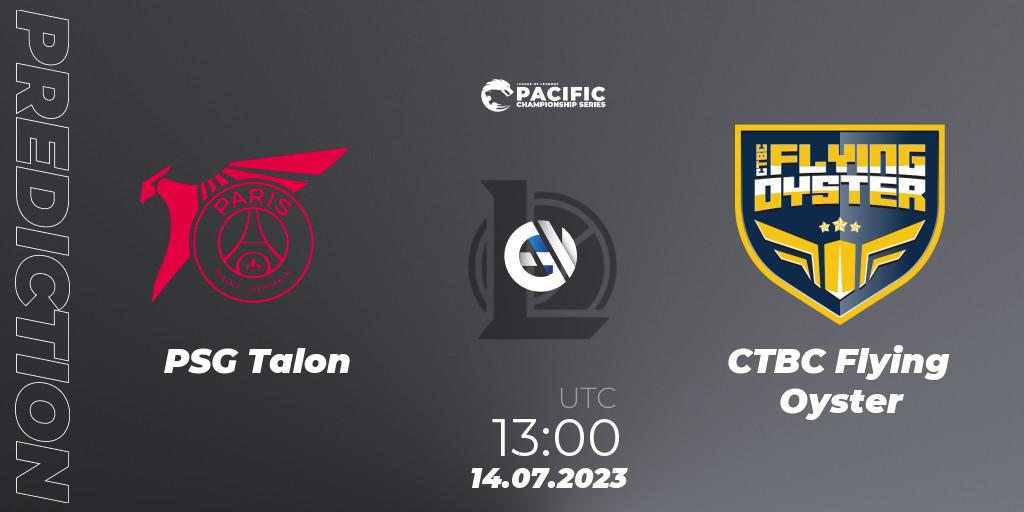 Prognose für das Spiel PSG Talon VS CTBC Flying Oyster. 14.07.2023 at 13:00. LoL - PACIFIC Championship series Group Stage