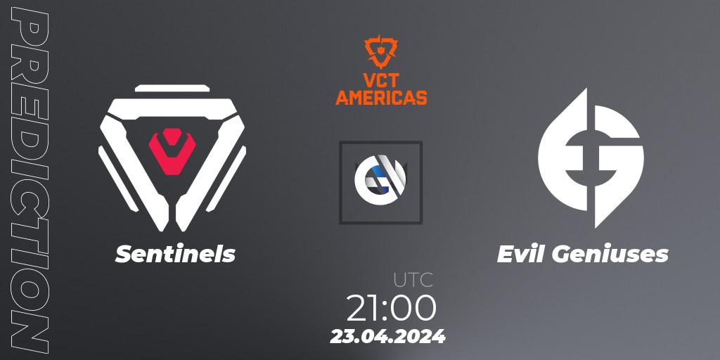 Prognose für das Spiel Sentinels VS Evil Geniuses. 23.04.24. VALORANT - VALORANT Champions Tour 2024: Americas League - Stage 1 - Group Stage