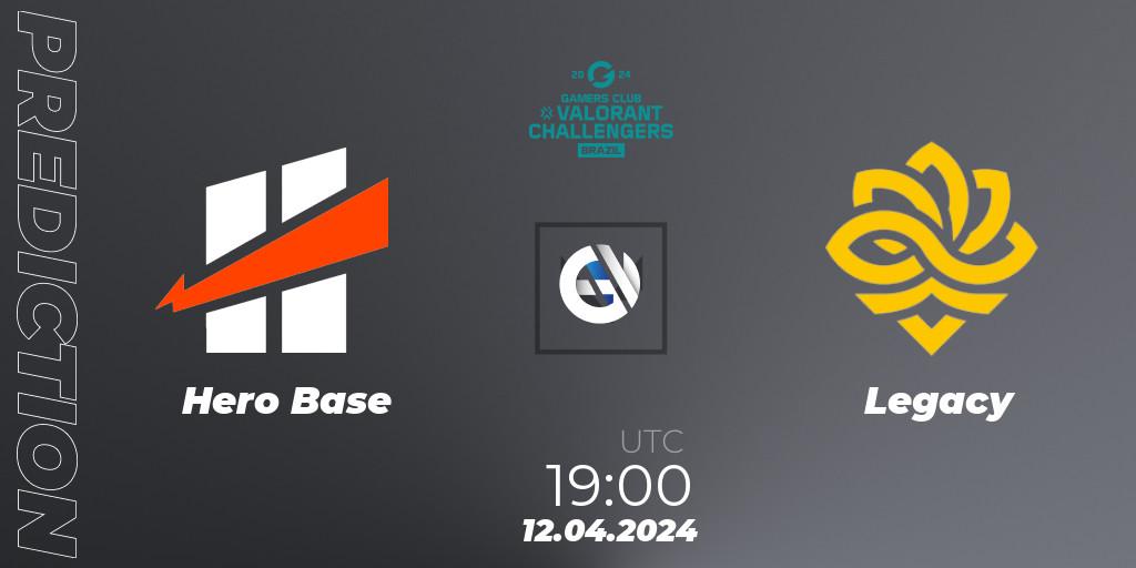 Prognose für das Spiel Hero Base VS Legacy. 12.04.2024 at 19:00. VALORANT - VALORANT Challengers Brazil 2024: Split 1
