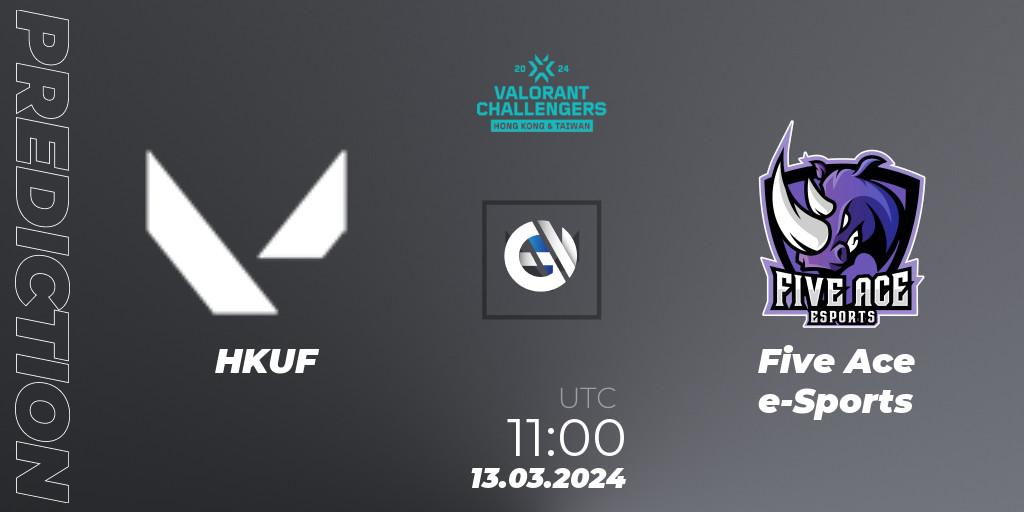 Prognose für das Spiel Hungkuang Falcon VS Five Ace e-Sports. 13.03.2024 at 11:00. VALORANT - VALORANT Challengers Hong Kong and Taiwan 2024: Split 1