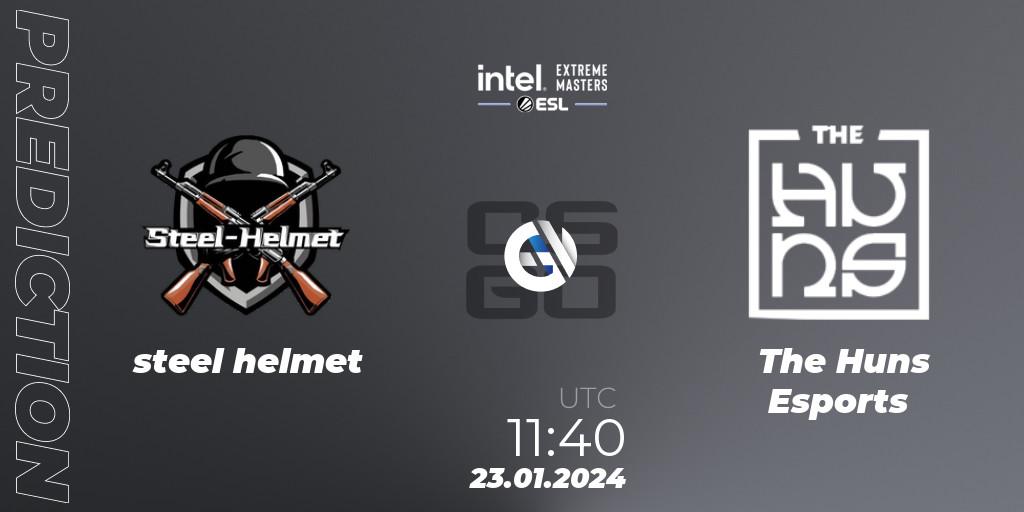 Prognose für das Spiel steel helmet VS The Huns Esports. 23.01.24. CS2 (CS:GO) - Intel Extreme Masters China 2024: Asian Open Qualifier #1