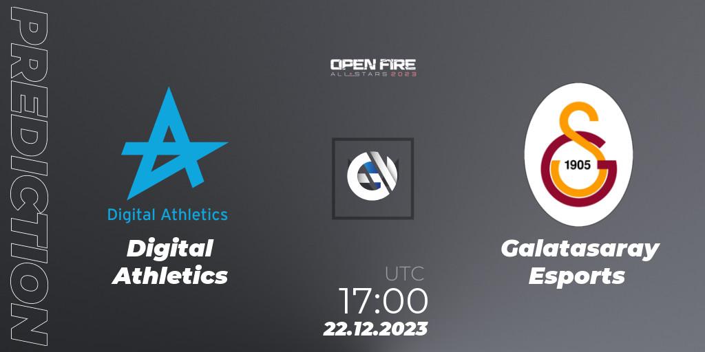 Prognose für das Spiel Digital Athletics VS Galatasaray Esports. 22.12.23. VALORANT - Open Fire All Stars 2023