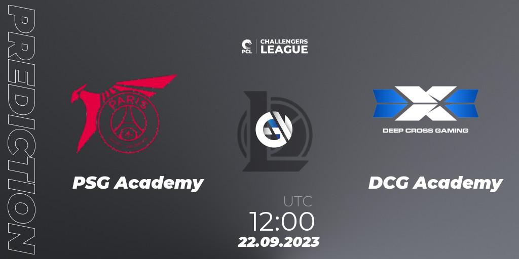 Prognose für das Spiel PSG Academy VS DCG Academy. 22.09.2023 at 12:00. LoL - PCL 2023 - Playoffs
