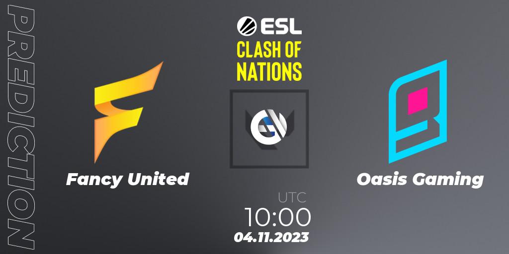 Prognose für das Spiel Fancy United VS Oasis Gaming. 04.11.23. VALORANT - ESL Clash of Nations 2023 - SEA Closed Qualifier