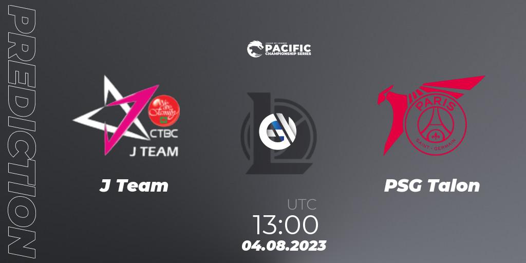 Prognose für das Spiel J Team VS PSG Talon. 05.08.2023 at 13:45. LoL - PACIFIC Championship series Group Stage