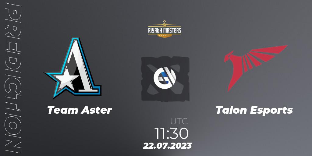 Prognose für das Spiel Team Aster VS Talon Esports. 22.07.23. Dota 2 - Riyadh Masters 2023 - Group Stage