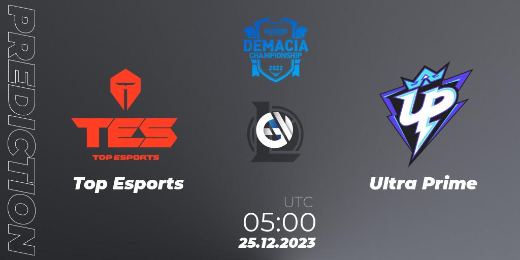 Prognose für das Spiel Top Esports VS Ultra Prime. 25.12.23. LoL - Demacia Cup 2023 Group Stage