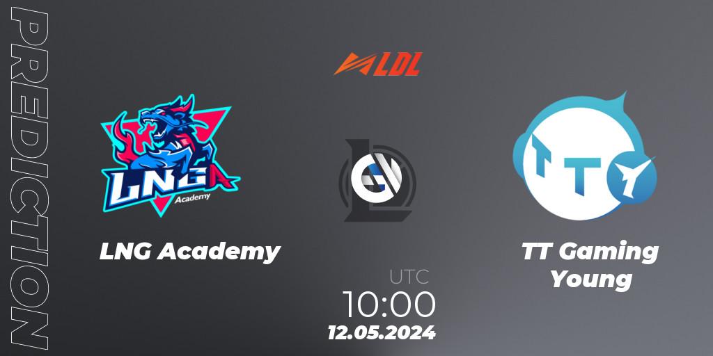 Prognose für das Spiel LNG Academy VS TT Gaming Young. 12.05.2024 at 10:00. LoL - LDL 2024 - Stage 2