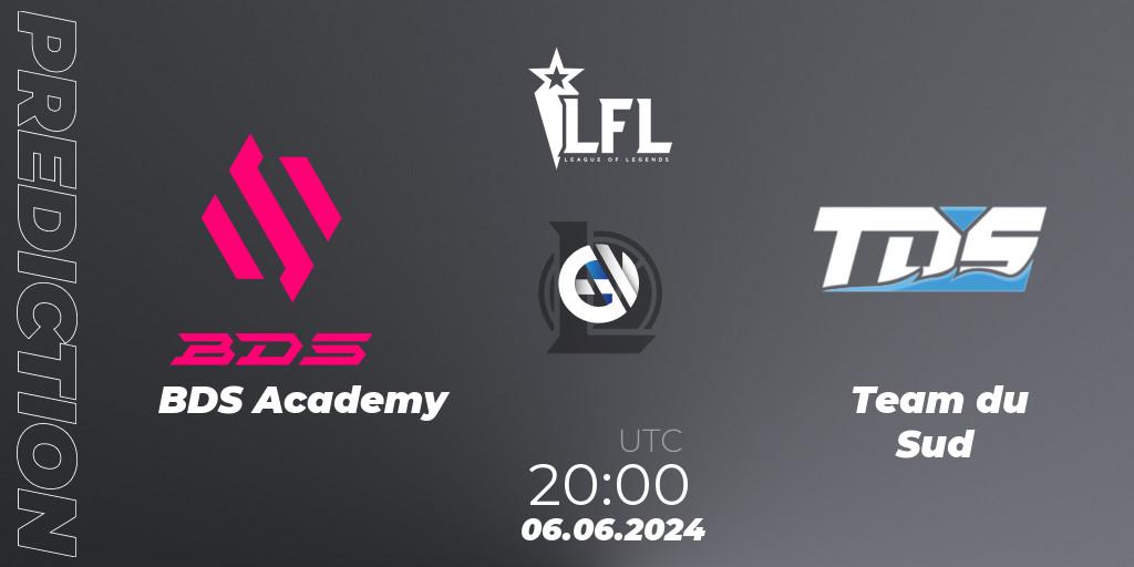 Prognose für das Spiel BDS Academy VS Team du Sud. 06.06.2024 at 20:00. LoL - LFL Summer 2024