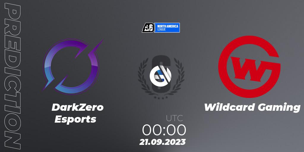 Prognose für das Spiel DarkZero Esports VS Wildcard Gaming. 21.09.2023 at 01:30. Rainbow Six - North America League 2023 - Stage 2