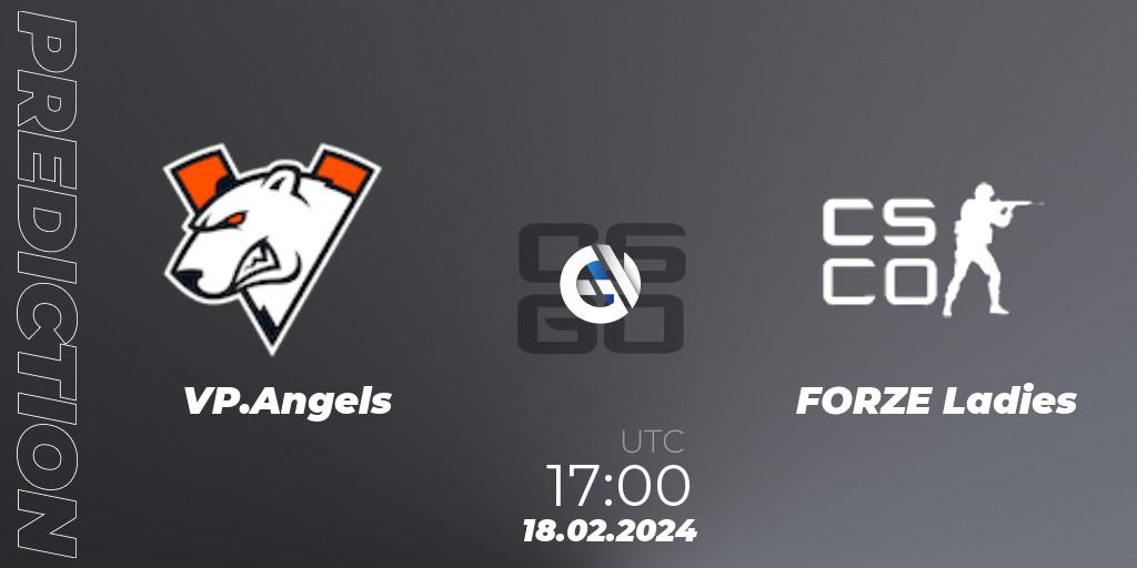 Prognose für das Spiel VP.Angels VS FORZE Ladies. 18.02.24. CS2 (CS:GO) - ESL Impact League Season 5: European Division - Open Qualifier #2