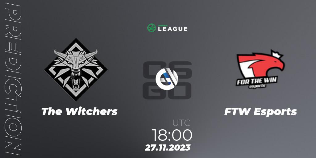 Prognose für das Spiel The Witchers VS FTW Esports. 27.11.2023 at 18:00. Counter-Strike (CS2) - ESEA Season 47: Advanced Division - Europe