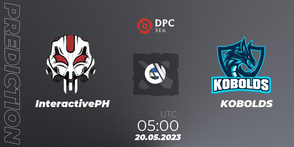 Prognose für das Spiel InteractivePH VS KOBOLDS. 20.05.2023 at 05:00. Dota 2 - DPC SEA 2023 Tour 3: Open Qualifier #3