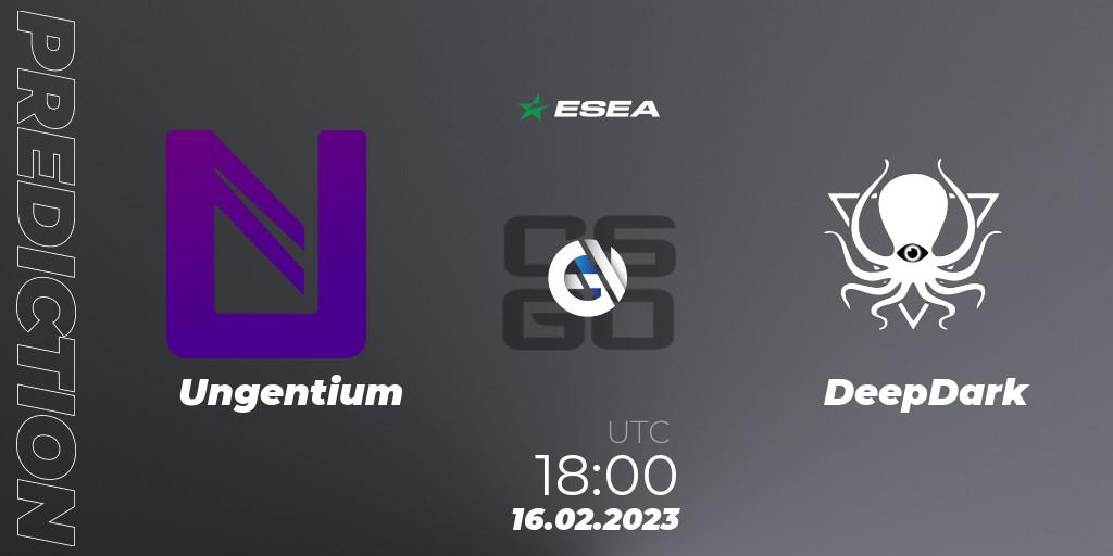 Prognose für das Spiel Ungentium VS BREAKTHROUGH. 17.02.2023 at 16:00. Counter-Strike (CS2) - ESEA Season 44: Advanced Division - Europe