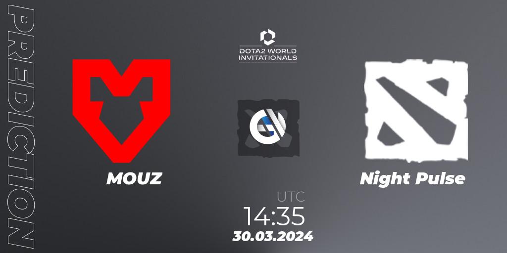 Prognose für das Spiel MOUZ VS Night Pulse. 30.03.24. Dota 2 - Portal Dota 2 World Invitationals