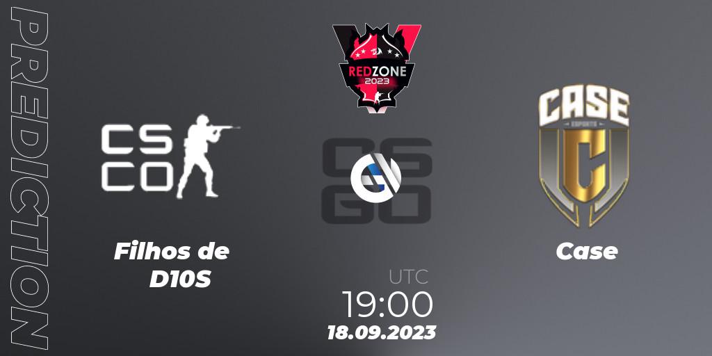 Prognose für das Spiel Filhos de D10S VS Case. 19.09.2023 at 19:00. Counter-Strike (CS2) - RedZone PRO League 2023 Season 6