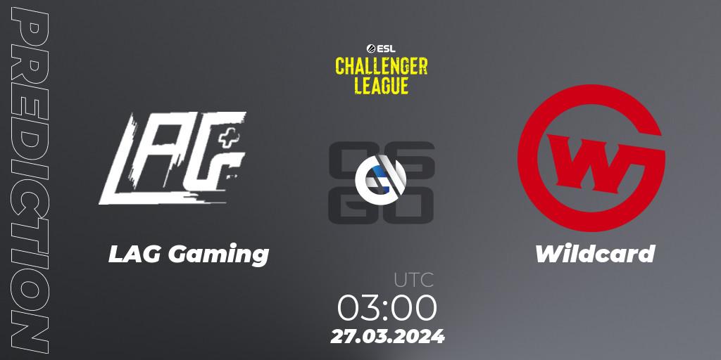 Prognose für das Spiel LAG Gaming VS Wildcard. 27.03.24. CS2 (CS:GO) - ESL Challenger League Season 47: North America