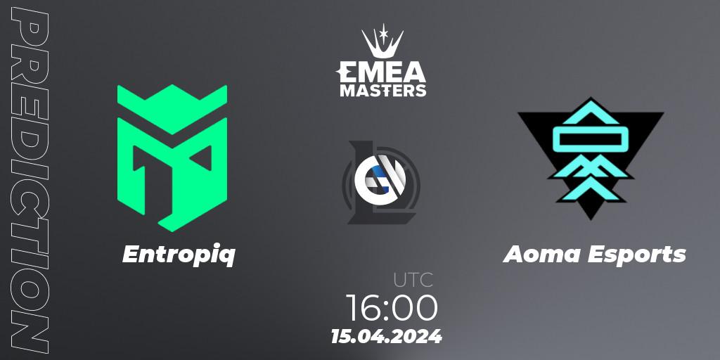 Prognose für das Spiel Entropiq VS Aoma Esports. 15.04.24. LoL - EMEA Masters Spring 2024 - Play-In