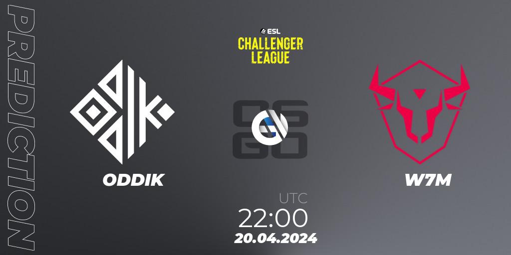 Prognose für das Spiel ODDIK VS W7M. 26.04.24. CS2 (CS:GO) - ESL Challenger League Season 47: South America