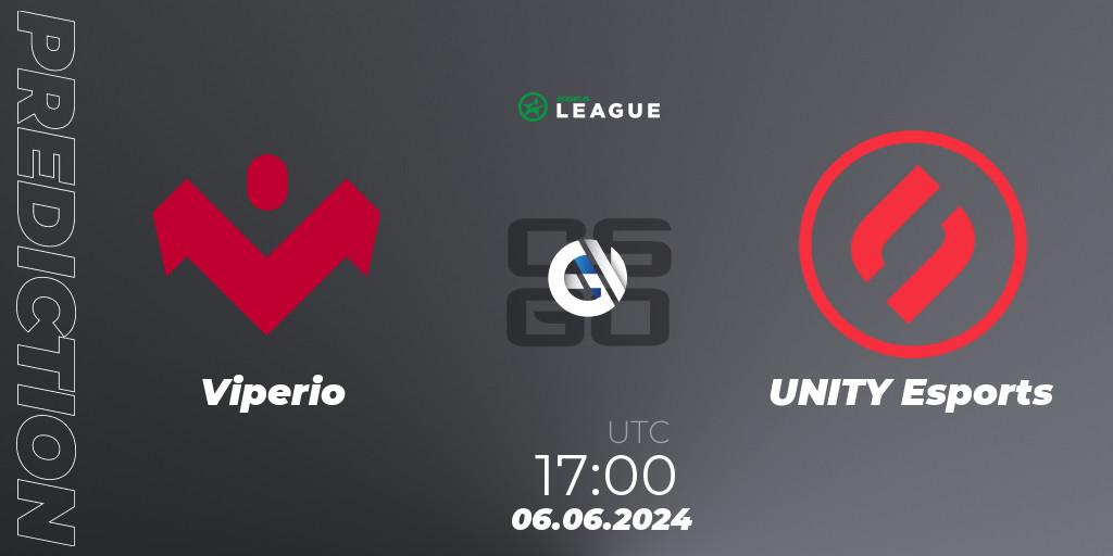 Prognose für das Spiel Viperio VS UNITY Esports. 06.06.2024 at 17:00. Counter-Strike (CS2) - ESEA Season 49: Main Division - Europe