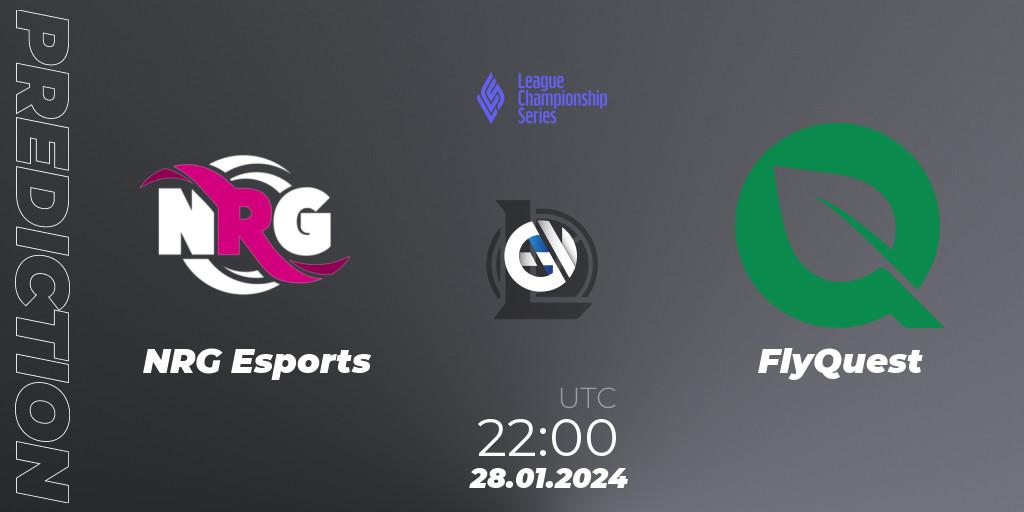 Prognose für das Spiel NRG Esports VS FlyQuest. 28.01.24. LoL - LCS Spring 2024 - Group Stage