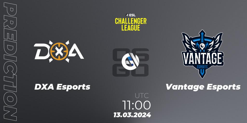 Prognose für das Spiel DXA Esports VS Vantage Esports. 13.03.24. CS2 (CS:GO) - ESL Challenger League Season 47: Oceania