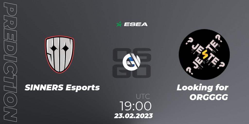 Prognose für das Spiel SINNERS Esports VS JESTE. 23.02.2023 at 19:00. Counter-Strike (CS2) - ESEA Season 44: Advanced Division - Europe