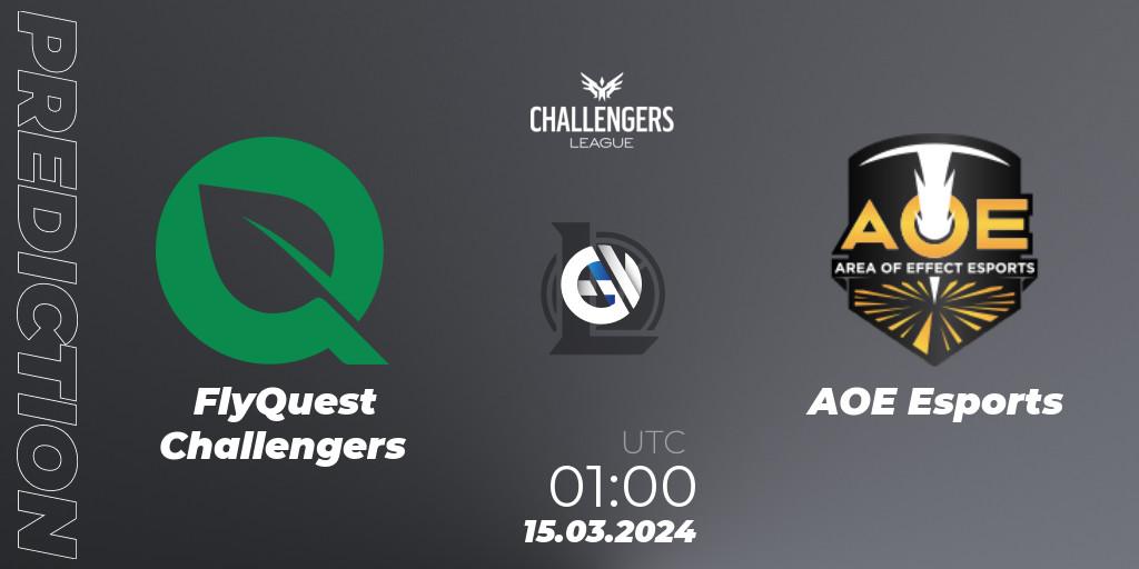 Prognose für das Spiel FlyQuest Challengers VS AOE Esports. 15.03.24. LoL - NACL 2024 Spring - Playoffs