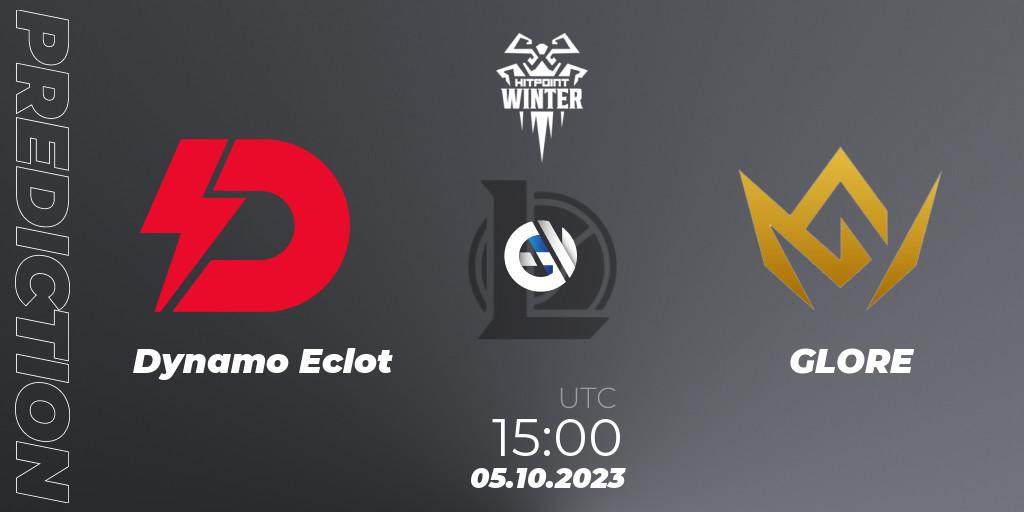 Prognose für das Spiel Dynamo Eclot VS GLORE. 05.10.2023 at 15:00. LoL - Hitpoint Masters Winter 2023 - Playoffs