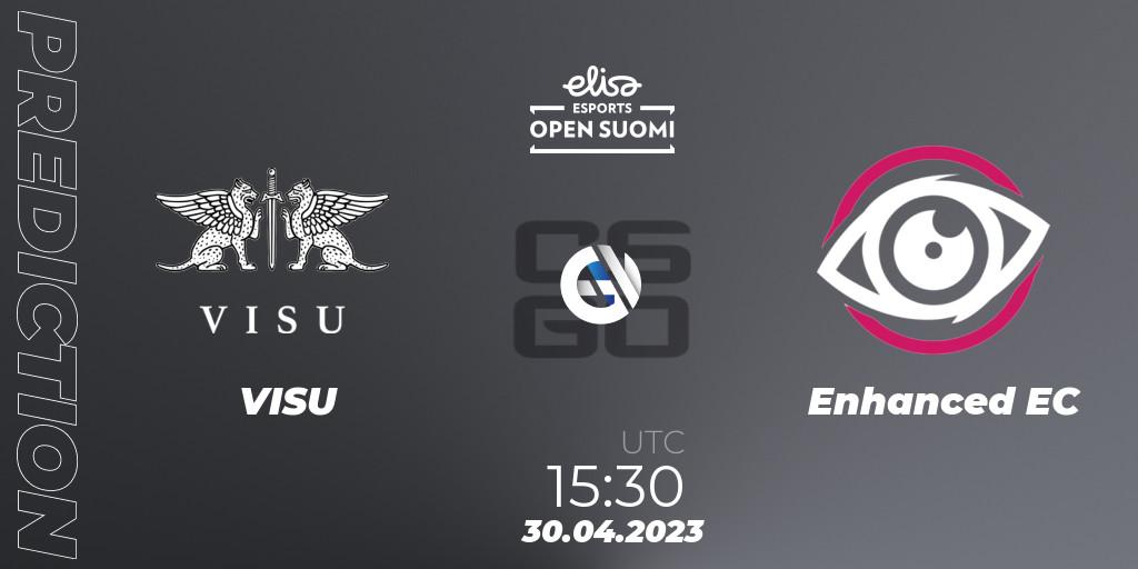 Prognose für das Spiel VISU VS Enhanced EC. 30.04.2023 at 15:30. Counter-Strike (CS2) - Elisa Open Suomi Season 5