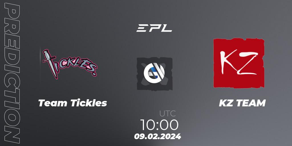 Prognose für das Spiel Team Tickles VS KZ TEAM. 09.02.24. Dota 2 - European Pro League Season 16