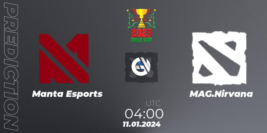 Prognose für das Spiel Manta Esports VS MAG.Nirvana. 11.01.24. Dota 2 - Xmas Cup 2023