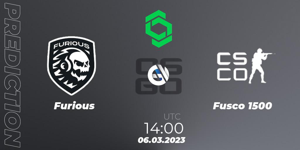 Prognose für das Spiel Furious VS Fuscão 1500. 06.03.23. CS2 (CS:GO) - CCT South America Series #5