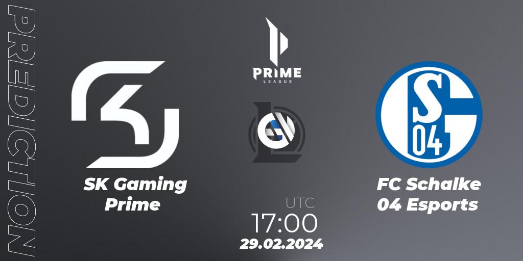 Prognose für das Spiel SK Gaming Prime VS FC Schalke 04 Esports. 29.02.24. LoL - Prime League Spring 2024 - Group Stage