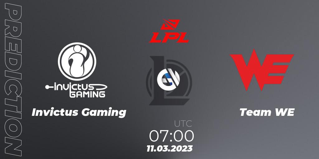 Prognose für das Spiel Invictus Gaming VS Team WE. 11.03.23. LoL - LPL Spring 2023 - Group Stage