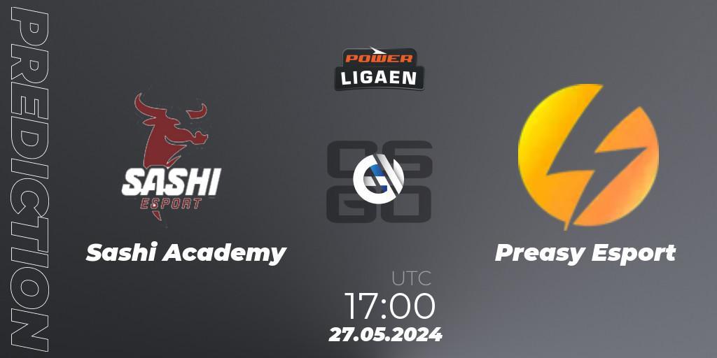Prognose für das Spiel Sashi Academy VS Preasy Esport. 27.05.2024 at 17:00. Counter-Strike (CS2) - Dust2.dk Ligaen Season 26