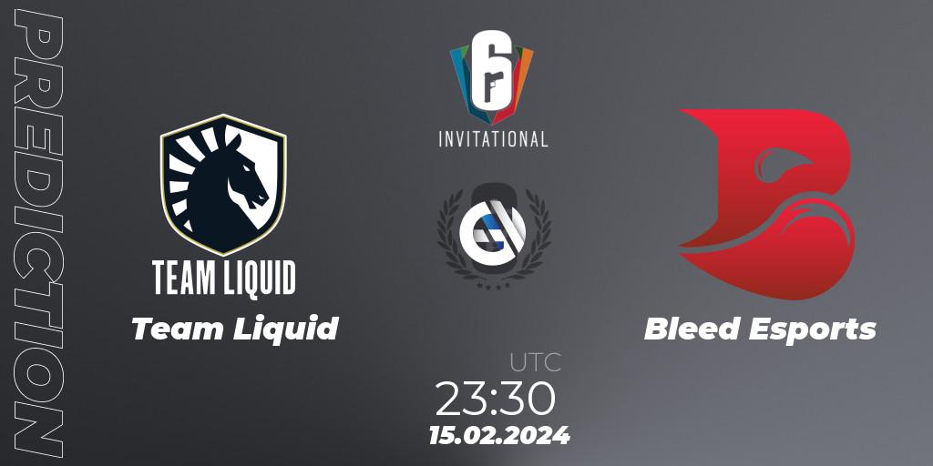 Prognose für das Spiel Team Liquid VS Bleed Esports. 15.02.24. Rainbow Six - Six Invitational 2024 - Group Stage