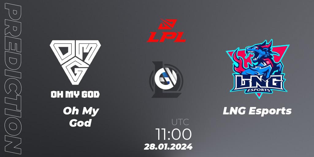 Prognose für das Spiel Oh My God VS LNG Esports. 28.01.24. LoL - LPL Spring 2024 - Group Stage