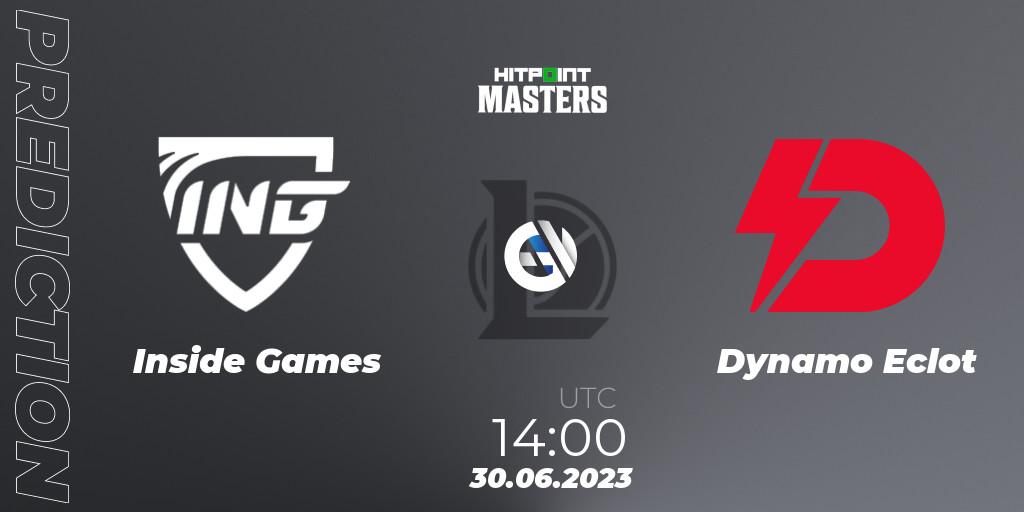 Prognose für das Spiel Inside Games VS Dynamo Eclot. 30.06.2023 at 14:30. LoL - Hitpoint Masters Summer 2023 - Group Stage