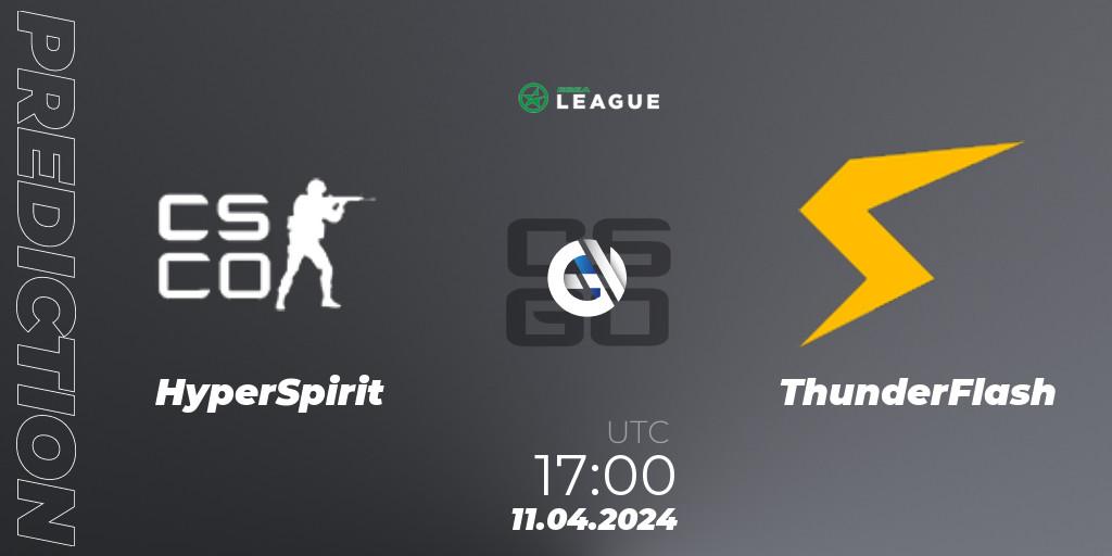 Prognose für das Spiel HyperSpirit VS ThunderFlash. 11.04.24. CS2 (CS:GO) - ESEA Season 49: Advanced Division - Europe