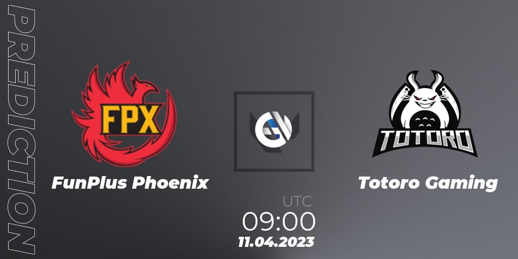 Prognose für das Spiel FunPlus Phoenix VS Totoro Gaming. 11.04.23. VALORANT - FGC Valorant Invitational 2023: Act 1