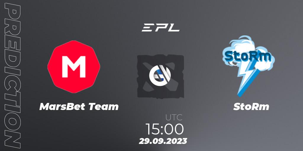 Prognose für das Spiel MarsBet Team VS StoRm. 29.09.23. Dota 2 - European Pro League Season 12