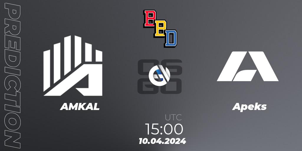 Prognose für das Spiel AMKAL VS Apeks. 10.04.24. CS2 (CS:GO) - BetBoom Dacha Belgrade 2024: European Qualifier