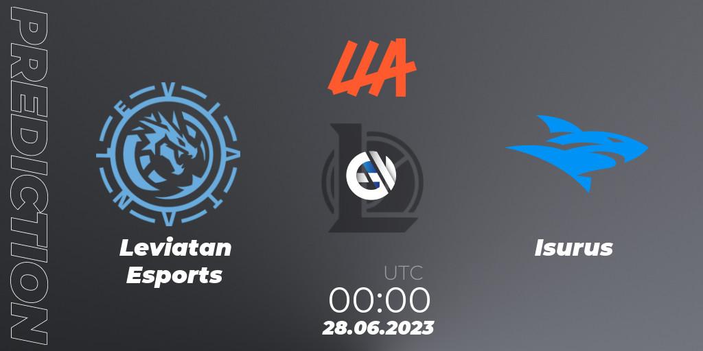 Prognose für das Spiel Leviatan Esports VS Isurus. 28.06.2023 at 00:00. LoL - LLA Closing 2023 - Group Stage