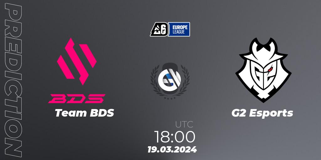 Prognose für das Spiel Team BDS VS G2 Esports. 19.03.24. Rainbow Six - Europe League 2024 - Stage 1