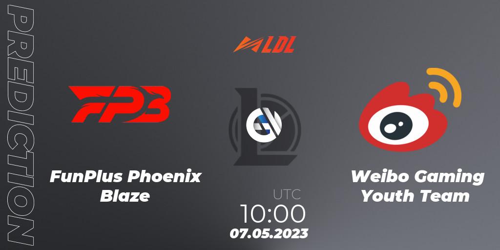 Prognose für das Spiel FunPlus Phoenix Blaze VS Weibo Gaming Youth Team. 07.05.23. LoL - LDL 2023 - Regular Season - Stage 2