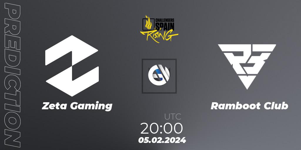 Prognose für das Spiel Zeta Gaming VS Ramboot Club. 05.02.24. VALORANT - VALORANT Challengers 2024 Spain: Rising Split 1